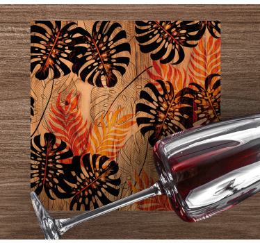 Texture coaster tropical foliage design - TenStickers