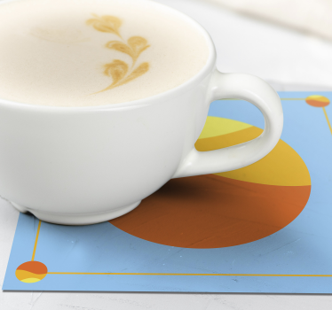 Texture coaster vibrant circular color fields - TenStickers
