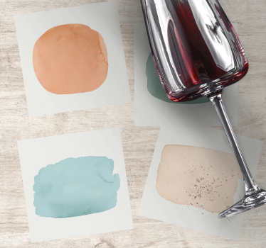 Texture coaster watercolor paint swatches - TenStickers