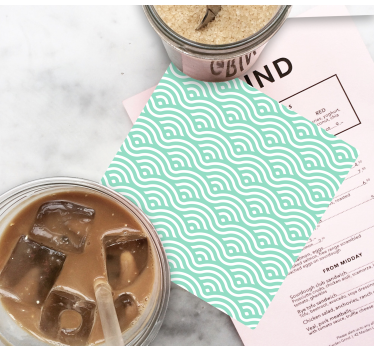 Texture coaster wavy line design - TenStickers