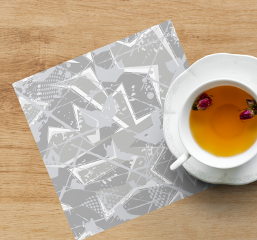 Texture coaster with abstract geometric design - TenStickers