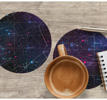 Texture coaster with abstract map design - TenStickers