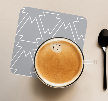 Texture coaster with angular tree design - TenStickers