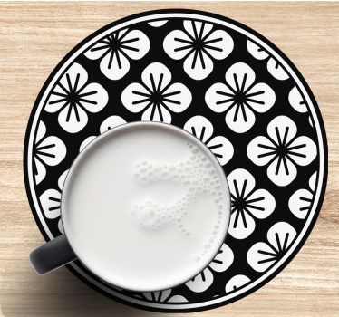 Texture coaster with botanical textured surface - TenStickers