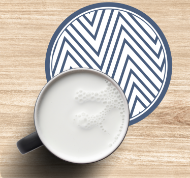 Texture coaster with chevron pattern surface - TenStickers