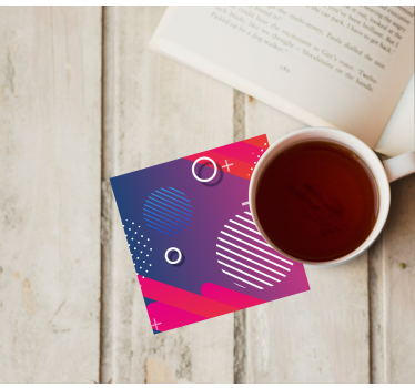 Texture coaster with circular geometric pattern - TenStickers