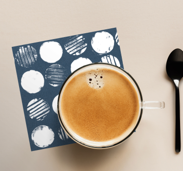 Texture coaster with circular patterned design - TenStickers