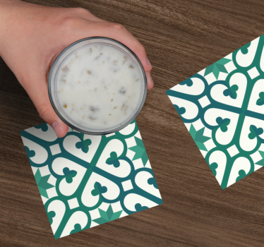 Texture coaster with complex geometric design - TenStickers
