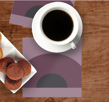 Texture coaster with curved layered design - TenStickers