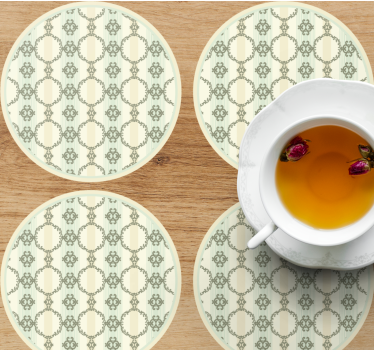 Texture coaster with detailed round designs - TenStickers