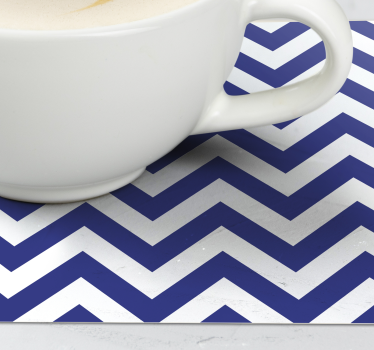 Texture coaster with dynamic zigzag pattern - TenStickers