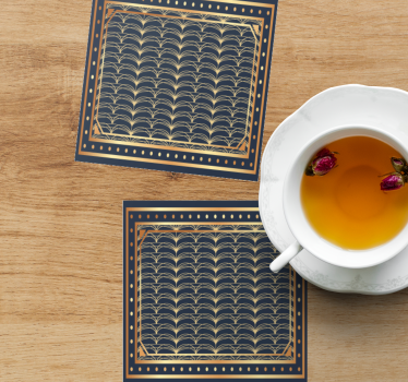 Texture coaster with elegant geometric design - TenStickers