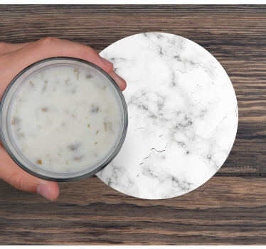 Texture coaster with elegant marble finish - TenStickers