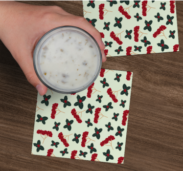 Texture coaster with floral inspired design - TenStickers