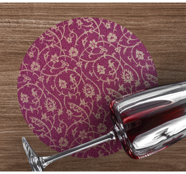 Texture coaster with floral motif surface - TenStickers