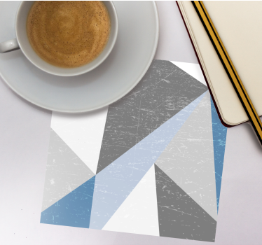 Texture coaster with geometric angular designs - TenStickers