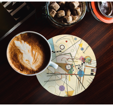 Texture coaster with geometric circular design - TenStickers