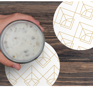 Texture coaster with geometric design pattern - TenStickers