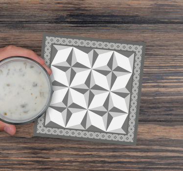 Texture coaster with geometric layered designs - TenStickers