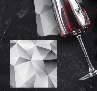 Texture coaster with geometric metallic design - TenStickers