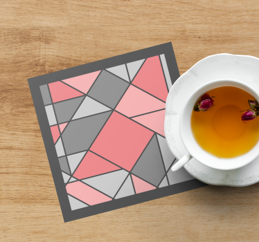 Texture coaster with geometric pattern design - TenStickers