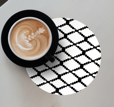Texture coaster with geometric pattern overlay - TenStickers