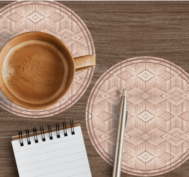Texture coaster with geometric patterned design - TenStickers
