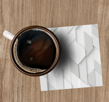 Texture coaster with geometric relief design - TenStickers
