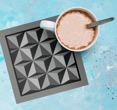 Texture coaster with geometric shape design - TenStickers