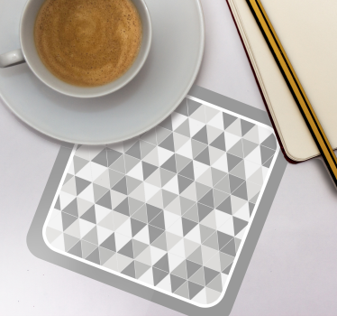 Texture coaster with geometric triangle design - TenStickers