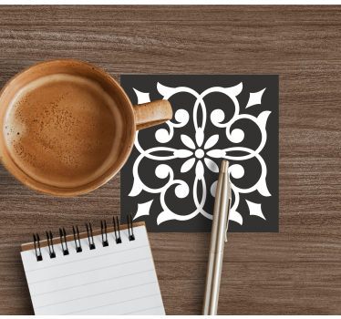 Texture coaster with intricate botanical design - TenStickers