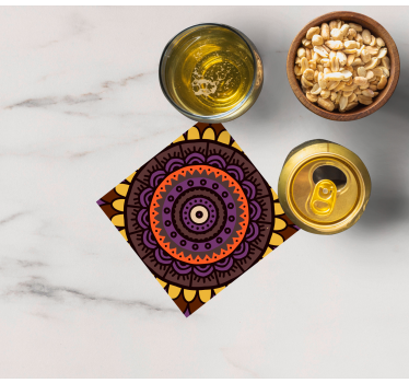Texture coaster with intricate circular design - TenStickers