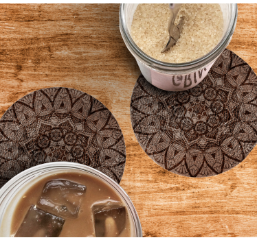 Texture coaster with intricate lace design - TenStickers