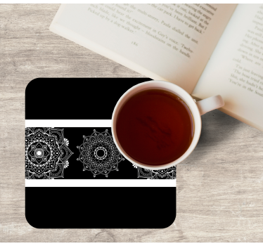 Texture coaster with intricate mandala design - TenStickers