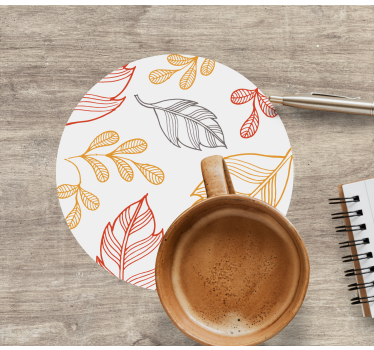 Texture coaster with layered leaf designs - TenStickers