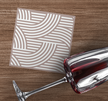 Texture coaster with layered line design - TenStickers