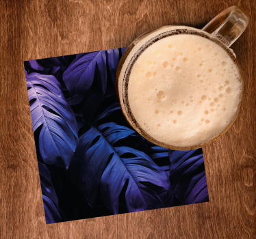 Texture coaster with lush leaf patterns - TenStickers