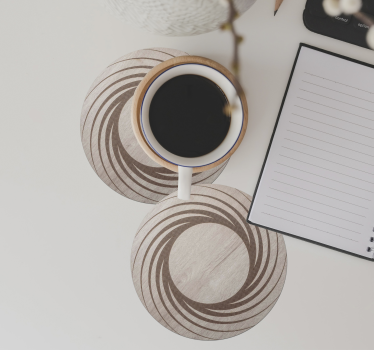 Texture coaster with natural circular patterns - TenStickers