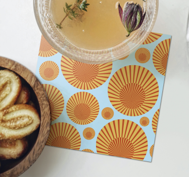 Texture coaster with radiant circular designs - TenStickers