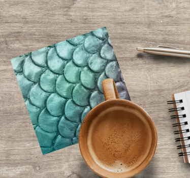 Texture coaster with scales texture pattern - TenStickers