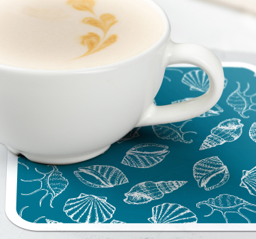 Texture coaster with shell patterns design - TenStickers