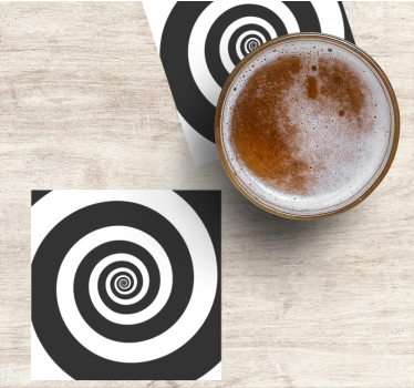 Texture coaster with spiral pattern contrast - TenStickers
