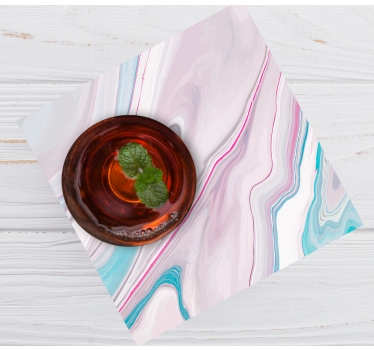 Texture coaster with swirled color patterns - TenStickers