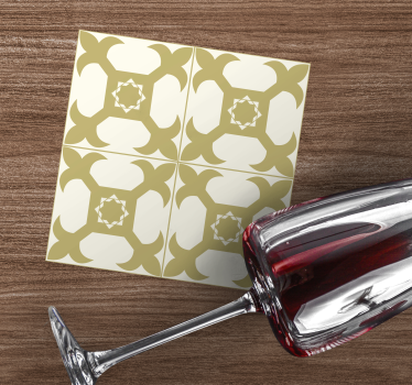 Texture coaster with symmetrical pattern design - TenStickers