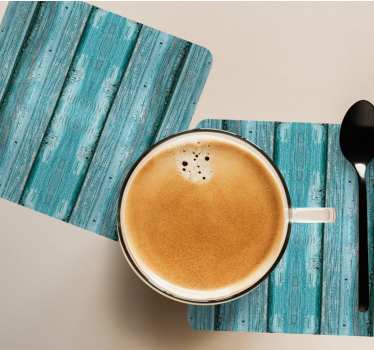 Texture coaster with textured plank surface - TenStickers