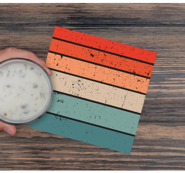 Texture coaster with textured striped layers - TenStickers
