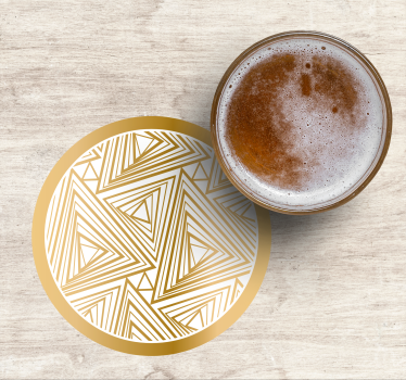 Texture coaster with triangular geometric pattern - TenStickers