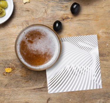 Texture coaster with wavy layered surface - TenStickers