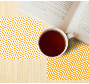 Texture coaster with wavy pattern surface - TenStickers