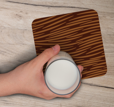 Texture coaster with wood grain design - TenStickers